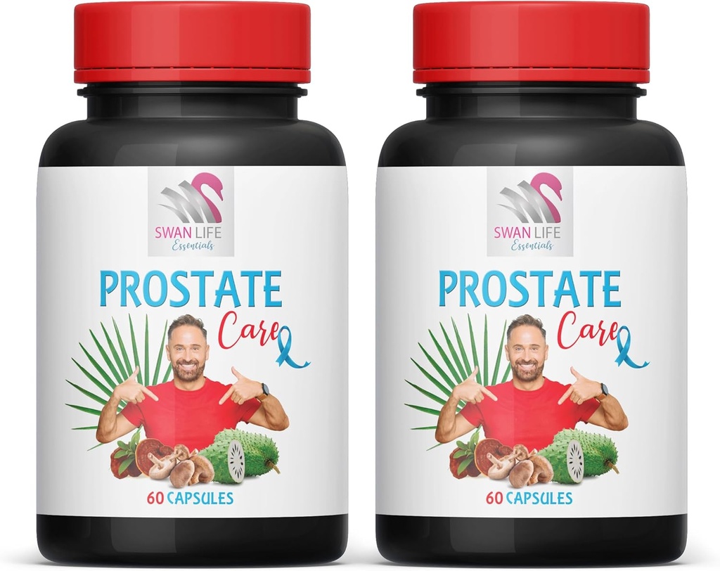 Saw Palmetto Dodatek - Prostate Support PILS - Přírodní ingredience, Saw Palmetto, Pálící kopřivka Leaf, Maitake Houba, Reishi, Shiitake, Prostate Supplement pro muže, 2 Lahve 120 Caps