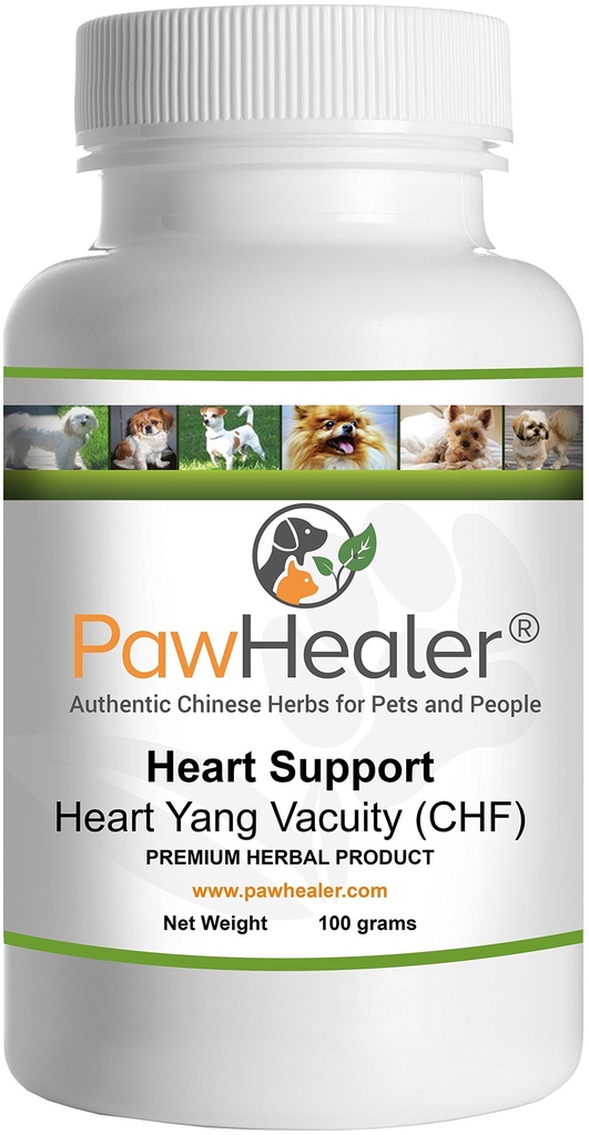 Podpora srdce - Heart- Yang Zubatost (CHF) - Kašel, Gaging, sípání Kvůli srdeční kondici - 100 Grams- Bylinné Powder- Remedy pro psy a zvířata