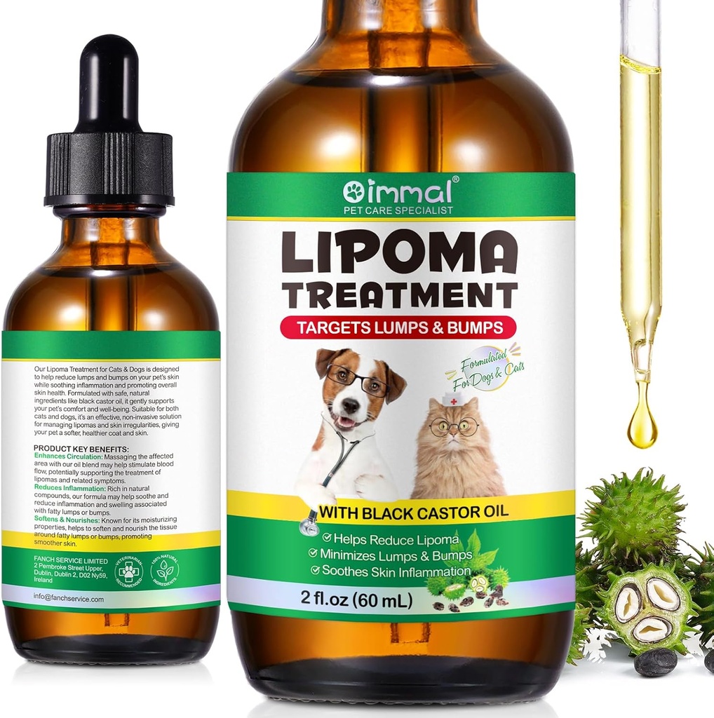 Lipoma léčebné cíle Stráž pro psy Lumps a Bumps 2 fl.oz, Lipoma Léčba pro psy Kočky, Soften Tlusté Lumps & Bumps, Castor Oil pro zvířata v zájmovém chovu, doplňky Lipoma redukce, imunitní podpora