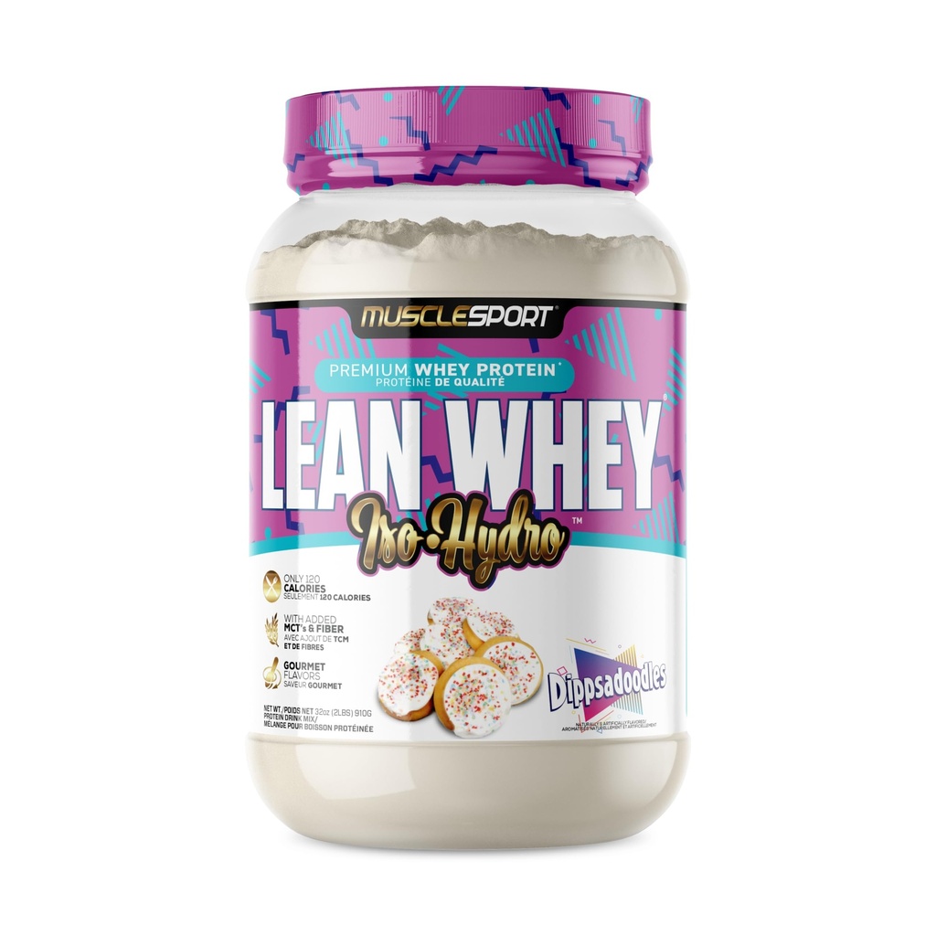 Musclesport Lean Whey Revolution ™ Protein Powder - Syrovátkový proteinový izolát - Nízká kalorie, Nízký karb, Nízké tuky, Neuvěřitelné příchutě - 25g protein per Scoop (2lb, Dippsadoodles)