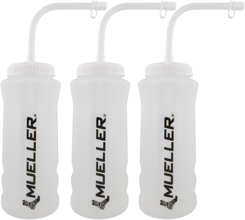 Mueller Quart Lahev w / Straw, Přírodní barva w / Černá písmena (3-Pack)
