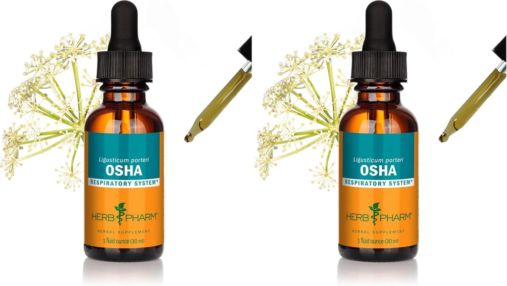 Herb Pharm OSHA kořenový tekutý extrakt pro respirační podporu - 1 Ounce (balení po 2)