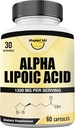 Alpha kyseliny lipoové Kapsle 1300mg per Serving - 30 Servings per Bottle - Antioxidant Podpora celkového zdraví