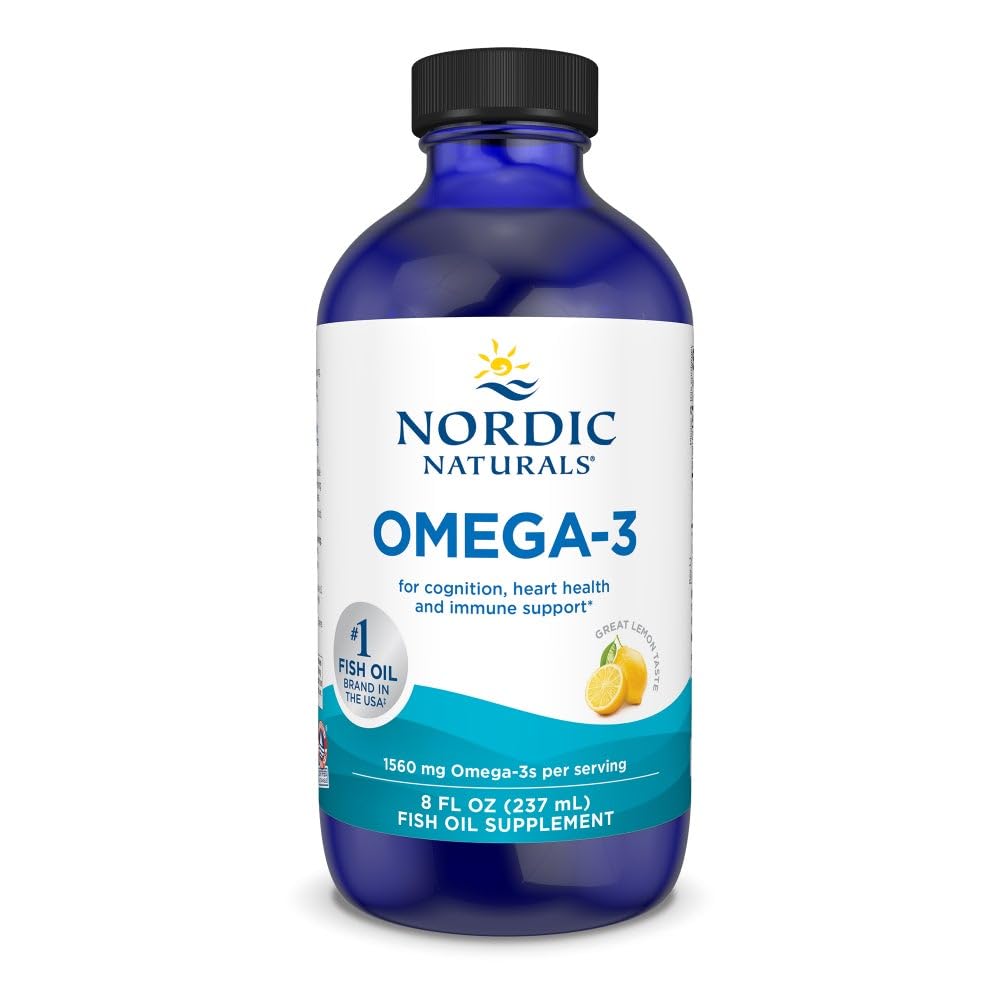 Nordic Naturals Omega33, Lemon Flavor - 8 oz - 1560 mg Omega33 - Rybí olej - EPA & DHA - Imunitní podpora, Brain & Heart Health, Optimální Wellness - Non- GMO - 48 Služeb