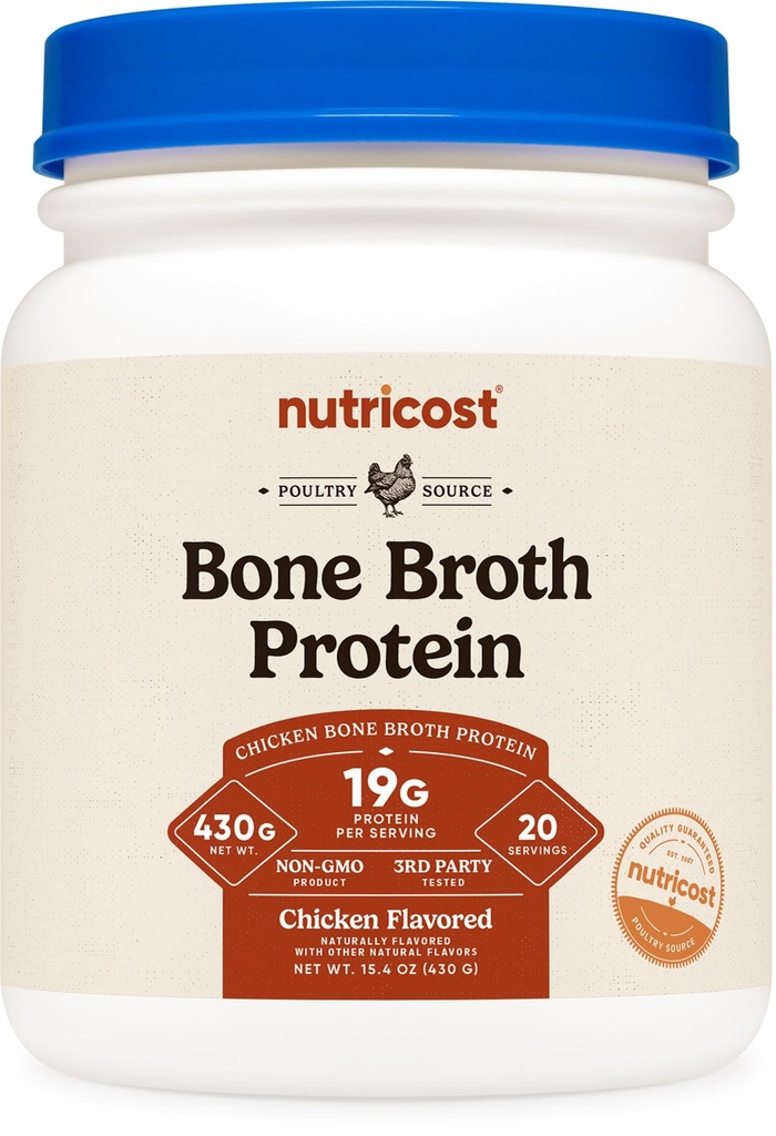 Nutricost Chicken Bone Broth Protein (kuřecí ochucené, 20 Služeb)