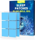Sleep Patches, 60 Blue Bell Sleep Patches pro dospělé Extra síla, Přírodní rostlinné složky spánkové Patch, Skin- Friendly & Last All Night