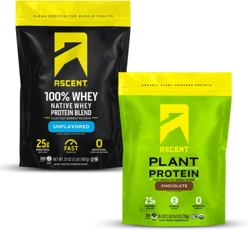 Vzduch Syrovátka + rostlinný protein prášek - bez příchutí 2 LB & Čokoláda 18 Doručování