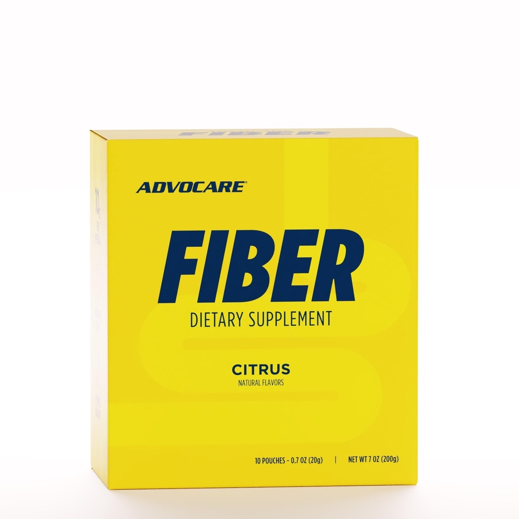 Doplněk stravy pro advoCare Fiber - Denní Supplement pro fiber s rozpustným a nerozpustným vláknem - Vlákna mísí obsahuje psyllium husk a kyselinu citronovou - Podporuje stravitelné zdraví * - Citrus, 10 Pouches