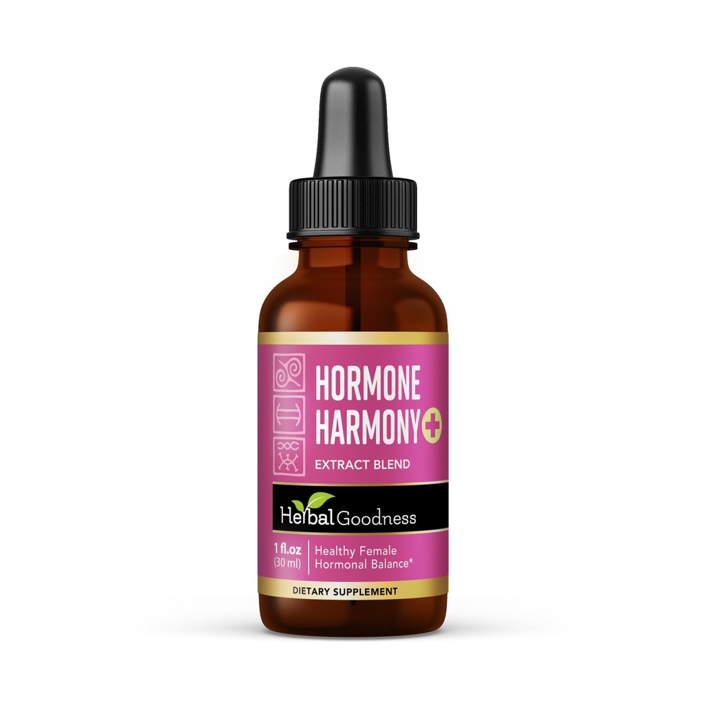 Herbal Bohemia Hormon Harmony 1oz - Organic Hormon Balance dodatek pro ženy, obohacený o probiotika, Menopauza Relief, Podpora plodnosti, PMS & Kojení Pomoc