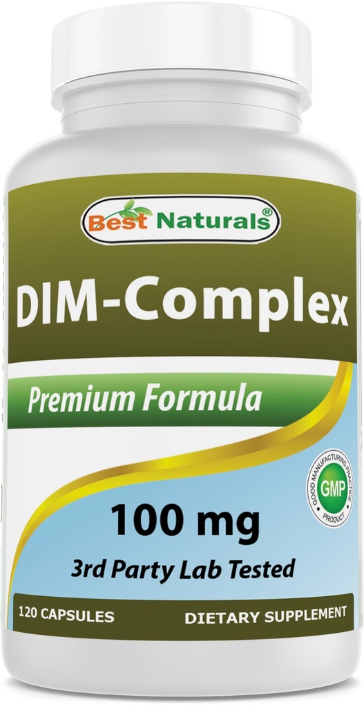 Nejlepší Naturals DIM dodatek 100 mg 120 Kapsle, DIM pro Estrogen Metabolismus & Balance, Pro Menopauzu, Body Building, PCOS & Hormonal Acne