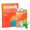 SUNII ENERGY GUM - New Quick Boost Energy & Focus - 50mg Caffeine Gum -Vitamíny B6 & B12, Taurin, Vegan, No Sugar, Nula Calorie, Fresh Mint Chuť - Rychlejší než žvýkání, Nápoje, Gels & pilulky (24ks)