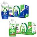 Orgain Clean Protein Shake, Grass Fed Dairy, Vanilla Bean (balení 12) a Orgain Organic Nutritional Protein Shake, Jahody & Cream (balení 12)