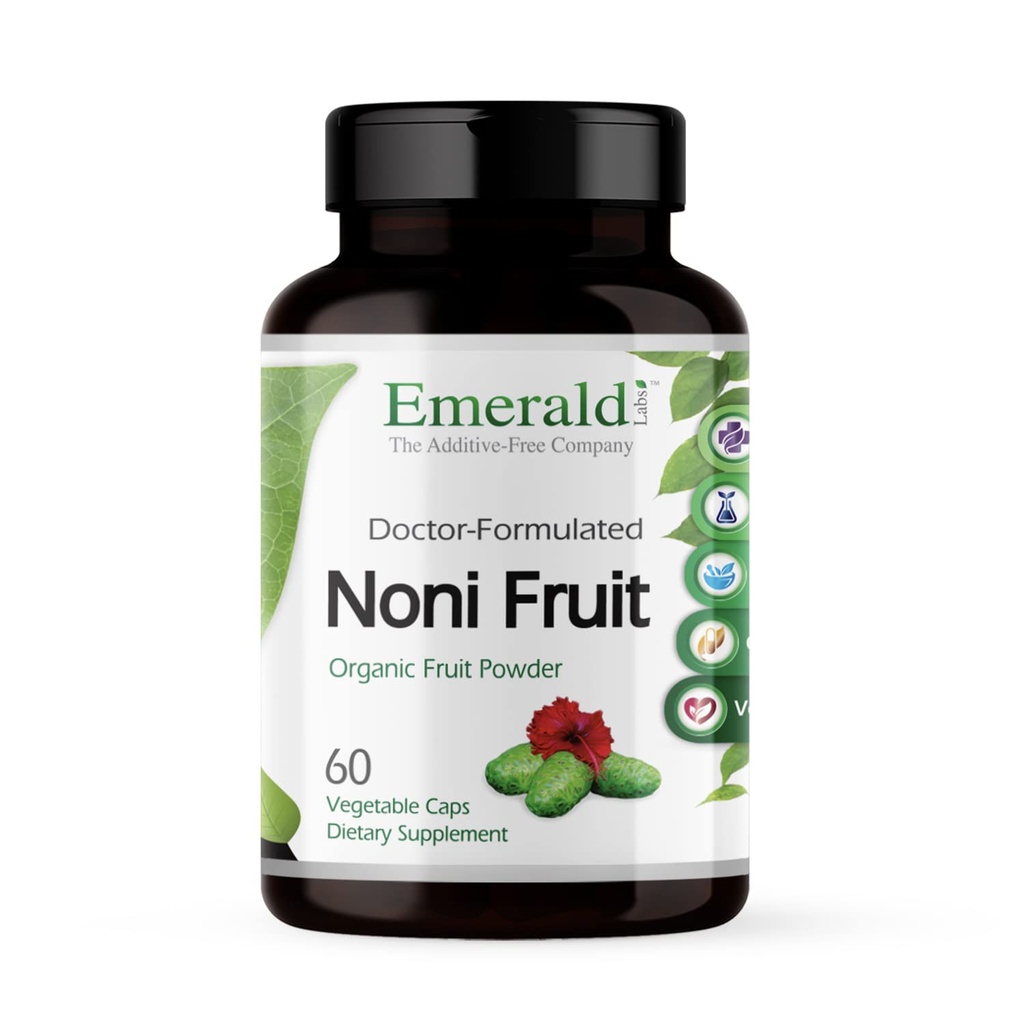 EMERALD LABS Noni Ovoce - Stravovací, Antioxidant & Imunitní Supplement - Nabídky Dietní Vlákna pro Gut zdraví - 60 Zeleninové kapsle (30- Day Supply)