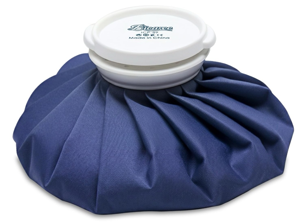 BICARE Ice Pack pro zranění opakovaně použitelné, ledové sáčky teplé vody Bag pro teplou a studenou terapii a bolest úlevu s krytem, No- leak elastické dýchací pytel, velikost 9 "
