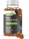 Viteey Black Cohosh Root Gummies - Menopauza Relief for Hot Flashes and Night Sweats - Vegan, Gluten Free, Non- GMO - 60 Počet