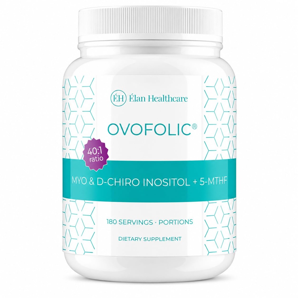 Inositol dodatek - Myo-Inositol a D-Chiro Inositol Plus aktivní folate- Ideální 40: 1 poměr - Hormon bilance (180 Služeb, 387g Jar)