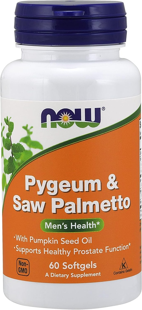 Pygeum & Saw Palmetto Extract, 25 mg / 80 mg, 60 Sgels by Now Foods (Balení po 2)