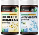 BIO KRAUTER Quercetin s Bromelain 60 Gummies & L- Methylfolát 60 Gummies