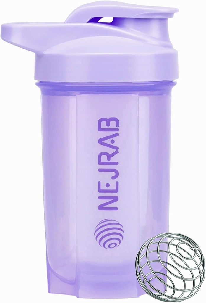 Lahvička s proteinem - ideální pro kávu, proteinový prášek - 16 Oz -pro tělocvičnu s míchačkou - třepačky pro proteinové třepačky (Purpel)