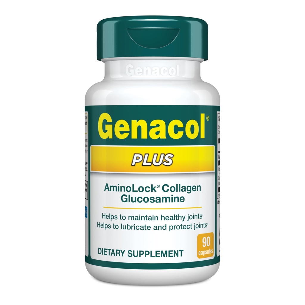 Genacol Plus - Glucosamine a doplněk kolagenu, Ultra- Hydrolyzované kolagen Peptidy, Easy Joint Movement, Udržuje chrupavku, 90 Kapsle (30- Day Supply)