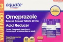 Equate Omeprazol 20 Milligram, Acid Reducer, Zpožděné uvolňování, 42 tablet