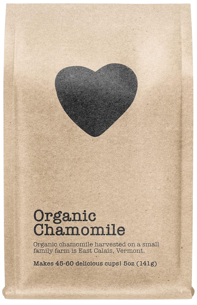 Organické heřmánek, 45-60 Služeb, Eco-conscious Zip Pouch, kofein zdarma, čistý volný Leaf čaj pěstovaný v Americe, 5 Ounce (střední)