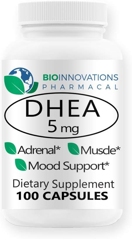 Mikronizované DHEA 5mg - Podporuje vyrovnané hladiny hormonů pro imunitu, mozek, kosti, metabolismus, ztuhlost těla, podporuje zdravé stárnutí