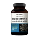 NatureBell Advanced Glucosamine Chondroitin MSM dodatek, 240 Kapsle 124; 10- in-1 Joint Support Complex - s Hyaluronic acid, kolagen, turmeric, Boswellia, & Více - Non- GMO