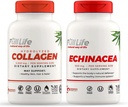 Plný život Hydrolyzované kolagen a Echinacea Kapsle - Dietní doplňky - Bovine Collagen pilulky pro ženy a muže - Echinacea Purpurea Extract, Gluten- Free - 90 Veggie Kapsle Každý