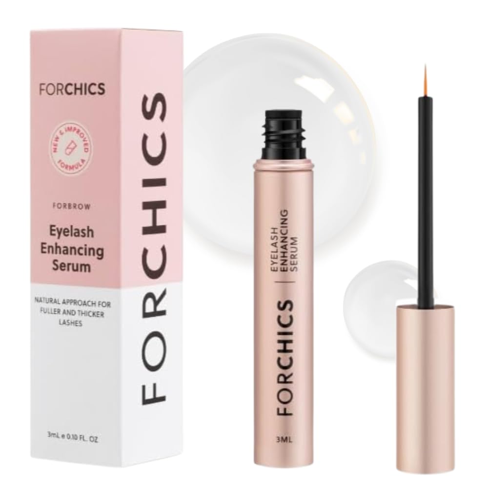 ForChics 2 v 1 Lash a Brow Růst Sérum - Hormony-Free Enhancer pro silnější, delší řasy a obočí v 2 týdnech - Organic, Vegan a Gentle