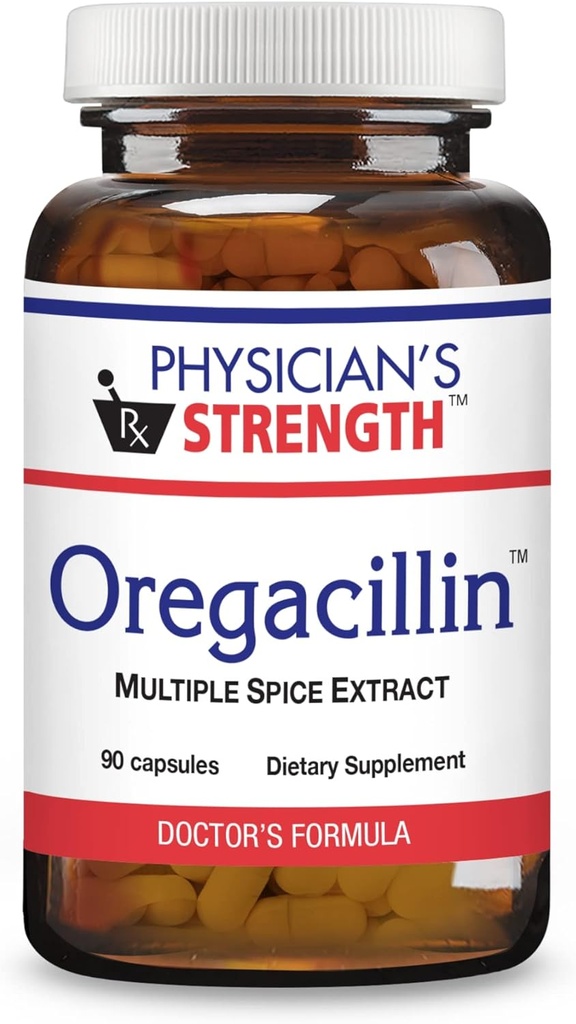 Lékařská síla oregacilin - 90 Kapsle - Vícenásobný Spice Extrakt - Podpora zdraví dýchacích cest - 90 Služeb