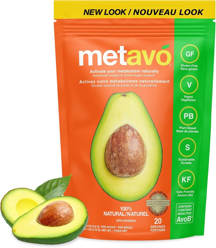 Metavo Smoothie Mix - Energy Supplement s AvoB, Vitamin C & Chrom, Ideální pro Smoothie Blender recepty, Sugar- Free Nutrition Powder, Zdravé nápoje pro dospělé, 20 Servings-1 Počet