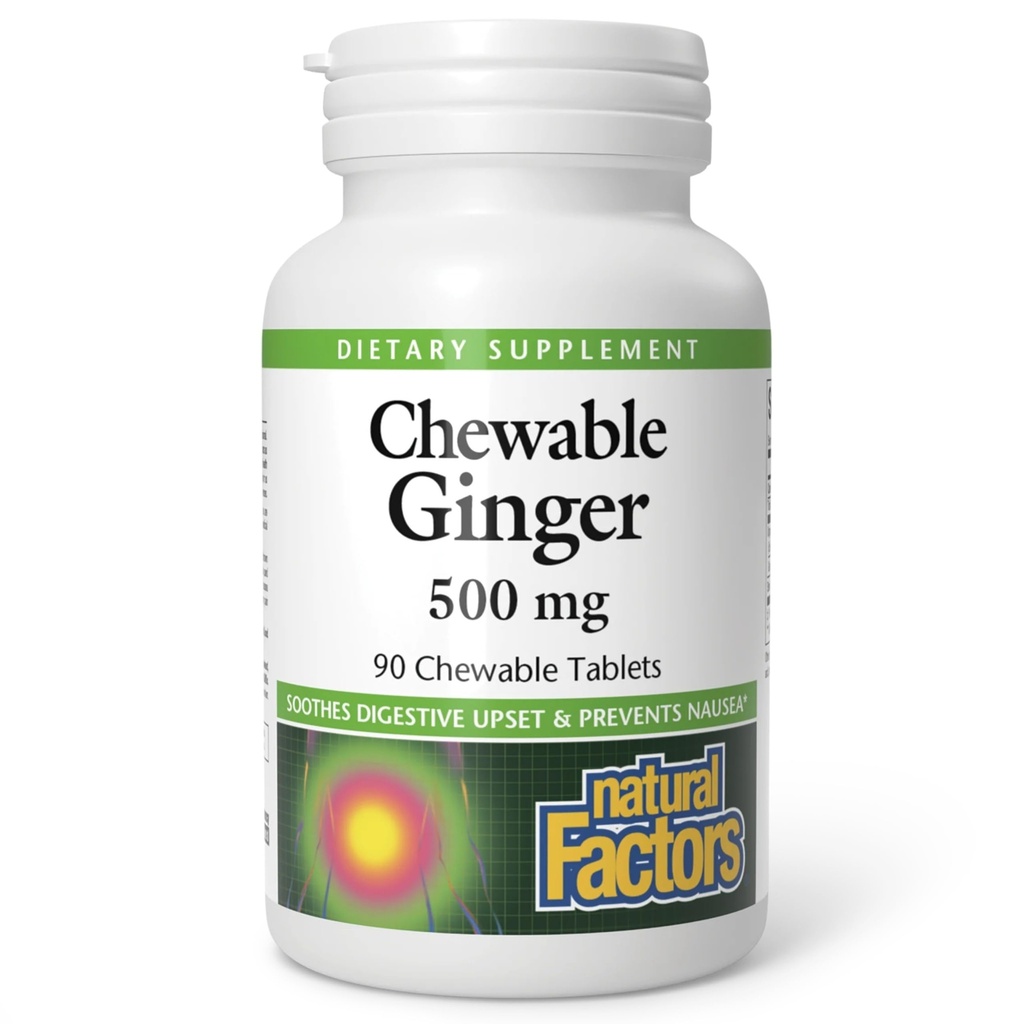 Přírodní faktory Žvýkací Ginger 500Mg, 90 CT