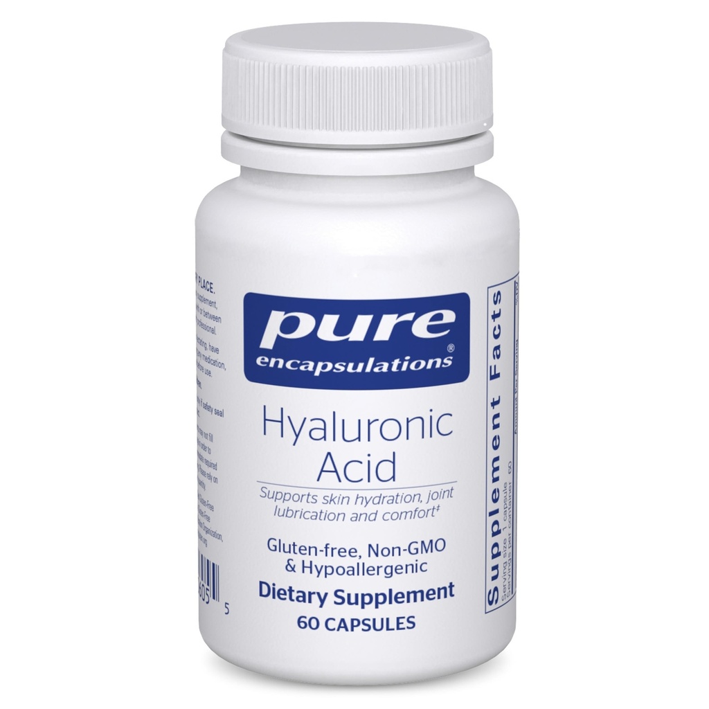 Čistá enkapsulace Hyaluronová kyselina - pro hydrataci kůže, společné mazání a společné zdraví * - Efektivní absorpce - Gluten Free - Vegan & Non- GMO - 60 Kapsle