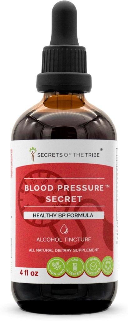 Blood Pressure Secret Alkohol Extract, high- potency Bylinné kapky, tinktura vyrobený z Motherwort Herb (Leonurus Cardiaca), Cayenne Pepper (Capsicum annuum) 4 oz