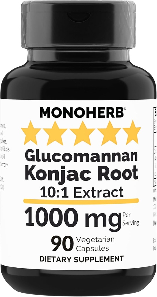 MONOHERB Amorphophallus konjac Radix Extract Glucomannan 1000 mg - 90 Vegetariánských tobolek