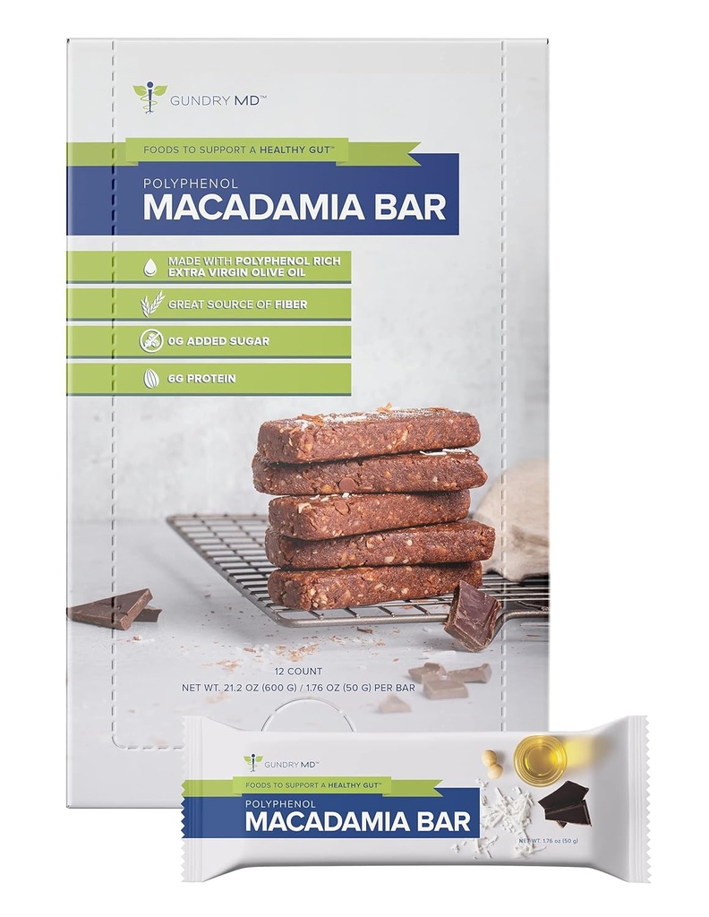 Gundry MD Polyfenol Rich Macadamia Nut Bary, 12 Pack