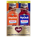 VICKS DayQuil & NyQuil vysoký krevní tlak studená & Fluu Relief Liquid Medicine Co- Pack, Výkonný Multi- Symptom Daytime & Nighttime Relief for Cold, Kašel, a Flu příznaky, cukr & Alkohol zdarma, 2x8oz