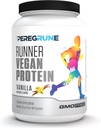 Vanilkový protein (Vanilla) - Plant- Based Protein Powder for Drinks & Shakes - 21g protein s 9 esenciálními aminokyselinami - Post- running Workout - GMP Certified running Supplement - 30 Servings