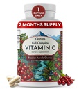 OPTIVIDA Plant based Natural Acerola Cherry Vitamin C Kapsle 124; 60 Počet 124; Organic Vitamin C 3124; Neaskorbová kyselina Vegan dodatek pro imunitní podporu, Zdravá kůže & Spoje