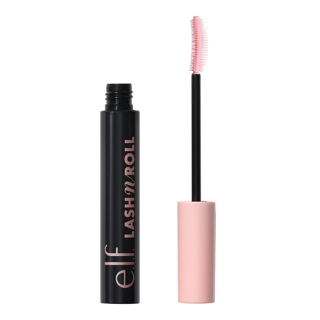 e.l.f. Lash 'N Roll Mascara, Curling Mascara For Visibly Lifted Lishes, Lifts & Separates Lishes. Dlouhotrvající Formule, Vegan & Cruelty-Free, Pitch Black