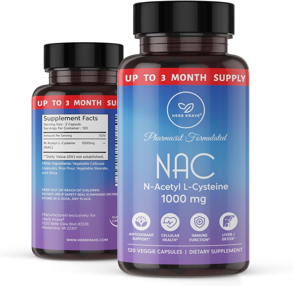 NAC dodatek N- acetyl cysteine 1000 mg, aminokyselina, přírodní antioxidant, podpora jater, lunga, imunitní systém, plodnost clar124; 120 N- acetyl- L- cystein kapsle