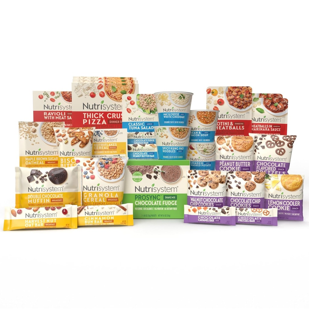 Nutrisystem ® Fast Five 7- Day Diet Kit, 28 Delicious Meals & Snacks Plus Chocolate Protein ProSync Shakes