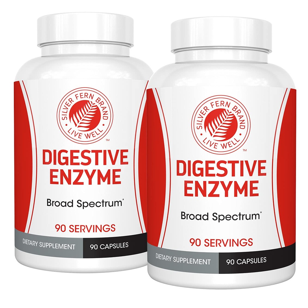 Silver Fern Brand Ultimate High Potency Digitative Enzyme Doplněk - 2 Lahve - 100% střevní pokrytí - Stravovací komfort - Zlepšit potravinovou Tolerability