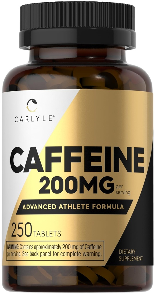 Carlyle Caffeine pilulky 200mg coffein 124; 250 Tablet coffee 124; Advanced Athlet Formule CF124; Vegetarian, Non- GMO & gluten zdarma