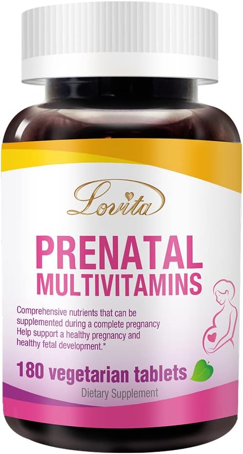 Lovita Prenatal Multivitamins - Komplexní výživová podpora před, během a po-těhotenství - 180 Vegetariánských tablet