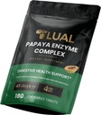 Lual Papaya Enzyme Complex - Žvýkací tablety s Papainem, Bromelain & Digestive Enzymy - Podporuje potravu a absorpci živin - Přírodní Papaya Flavor - 180 Počet