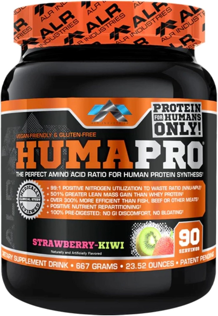 Humadro crust 124; Amino acids Protein Matrix pro lidi crust 124; 99% Využití pro Lean Muscle Crust 124; Vegan, gluten Free crust 124; 667g / 90 Servings (Strawberry Kiwi)