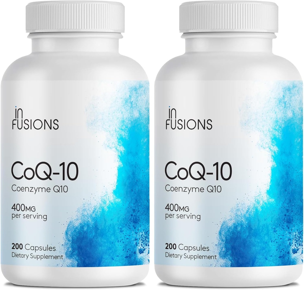 Infuze Čistá Extra síla CoQ10 400mg 400 Kapsle High Absorpční Gluten Free Non- GMO 2 Pack