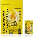 PowderVitamin Electrolytes Powder Plus, Keto, pomerančový ananas, bez cukru, růžová himalájská sůl, 1000mg draslík, 120mg vápníku, 120mg hořčíku, Non- GMO, Nulové kalorie, (16 Hydratační pakety)